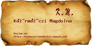 Körmöczi Magdolna névjegykártya